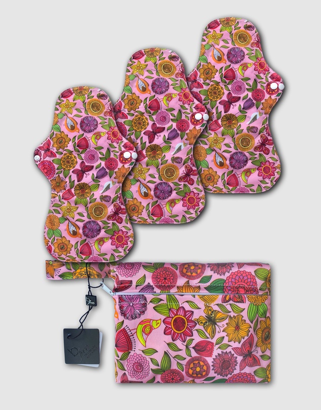 B Free Intimate Apparel - Reusable Stay-Dry Overnight Period Pads - 3 Pack