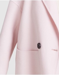Belle & Bloom - Publisher Double-Breasted Wool Blend Coat
