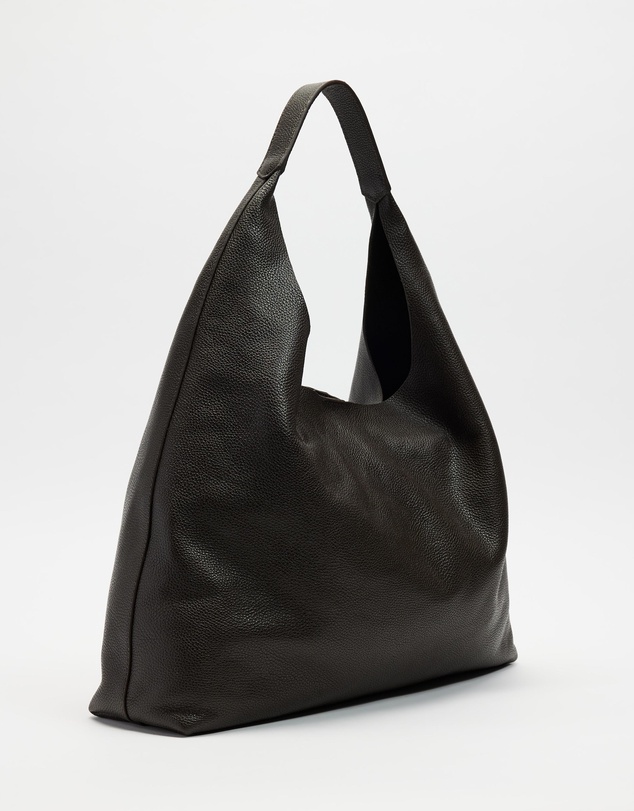 & Other Stories - Large Dark Brown Leather Tote Bag - ICONIC EXCLUSIVE