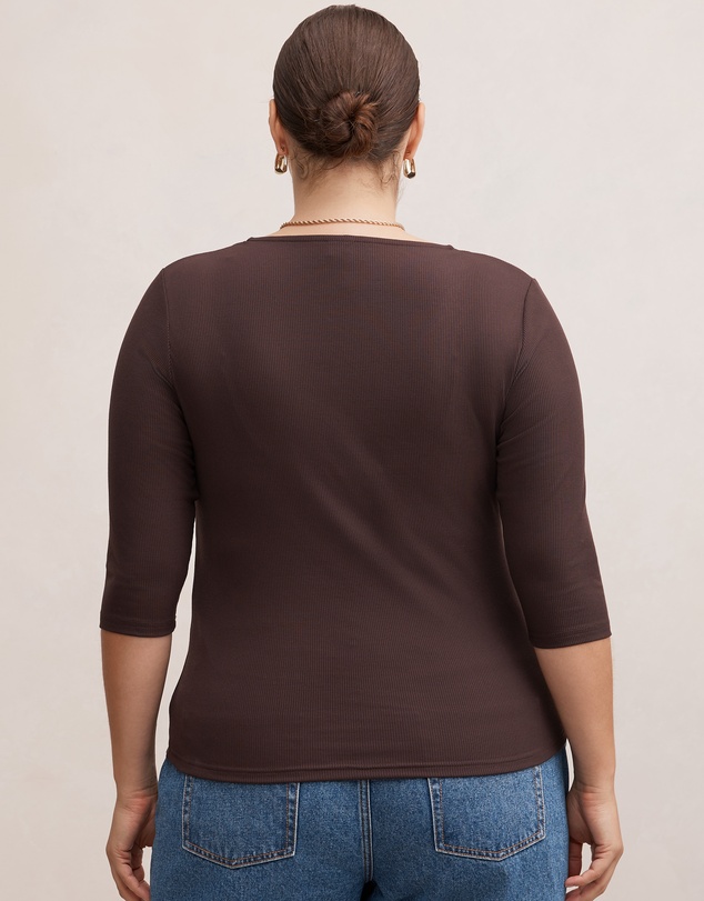 Forever New Curve - Selena Curve Trim Lace Top