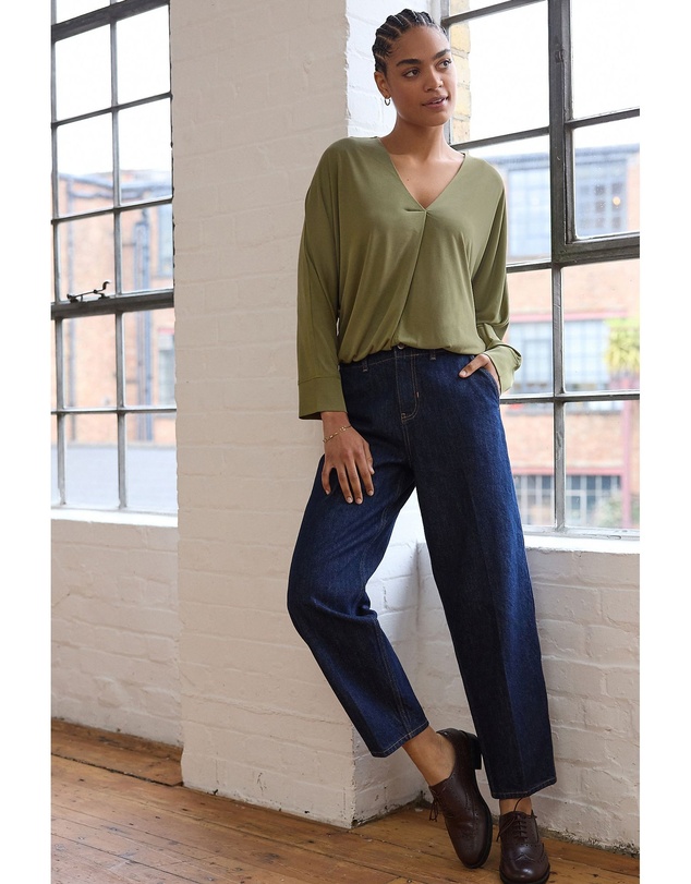 NEXT - Long Sleeve V-Neck Bubblehem Blouse