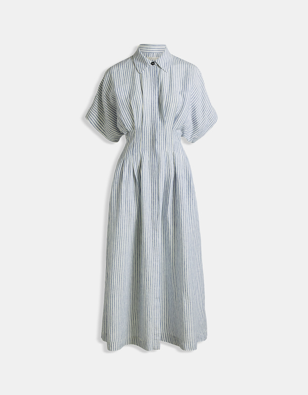 R.M.Williams - Tuck Linen Stripe Dress