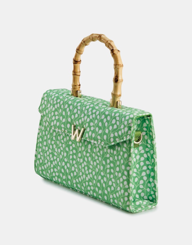 Wolf - Wolf Evie Collection Large Bag with Green Leaves Print