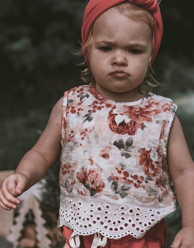 WITH LOVE FOR KIDS - Cotton Muslin Lace Top - Babies - Kids