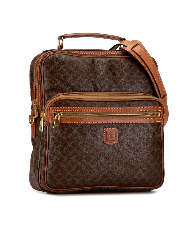 Pre-Loved by Azura Reborn - Pre-Loved celine Stylish Patterned Leather Shoulder Bag with Adjustable Strap and Handles