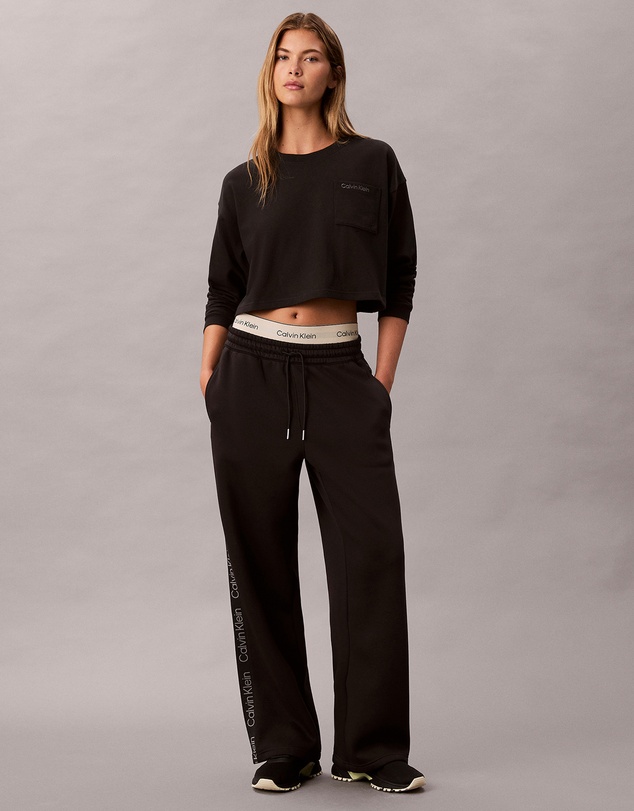 Calvin Klein - Cotton Logo LS Crop Top