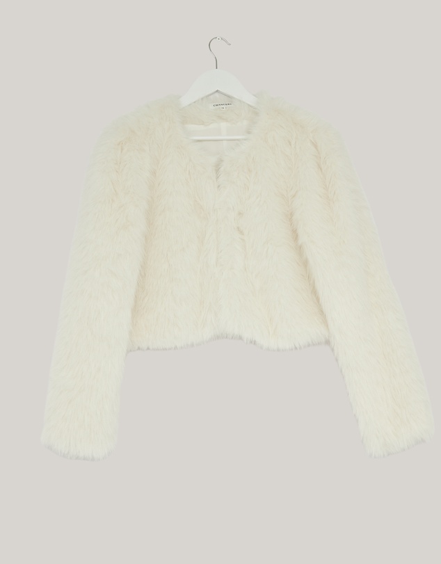 Revibe - Repaired CHANCERY Noel Faux Fur Jacket - AU 14