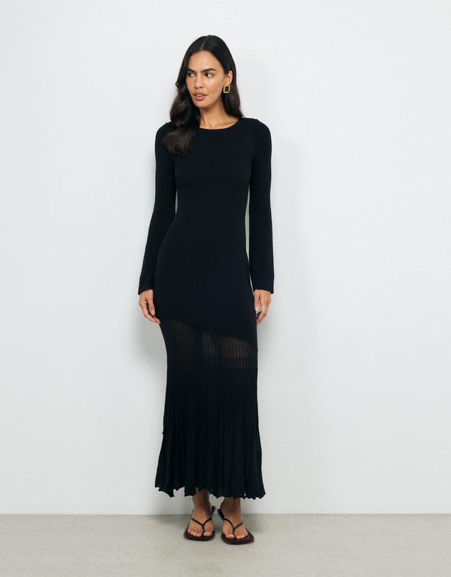 AERE - Ivy Rib Knit Midi Dress