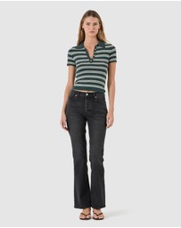 Rolla's - Lady Knit Polo Top - Deep Green