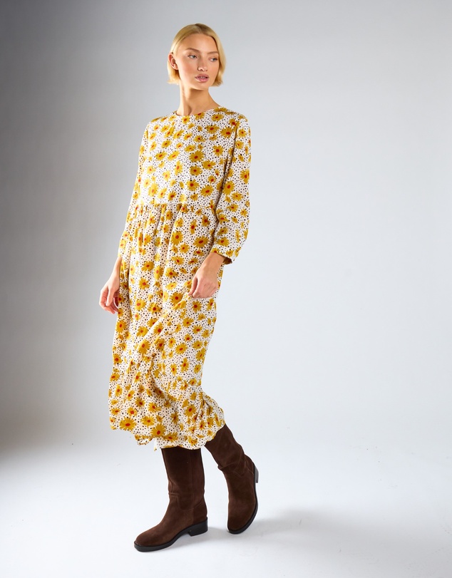 Glamorous - Midi Long Sleeve Wrap Dress
