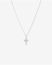 Michael Hill - Cubic Zirconia Cross Pendant Necklace in Sterling Silver