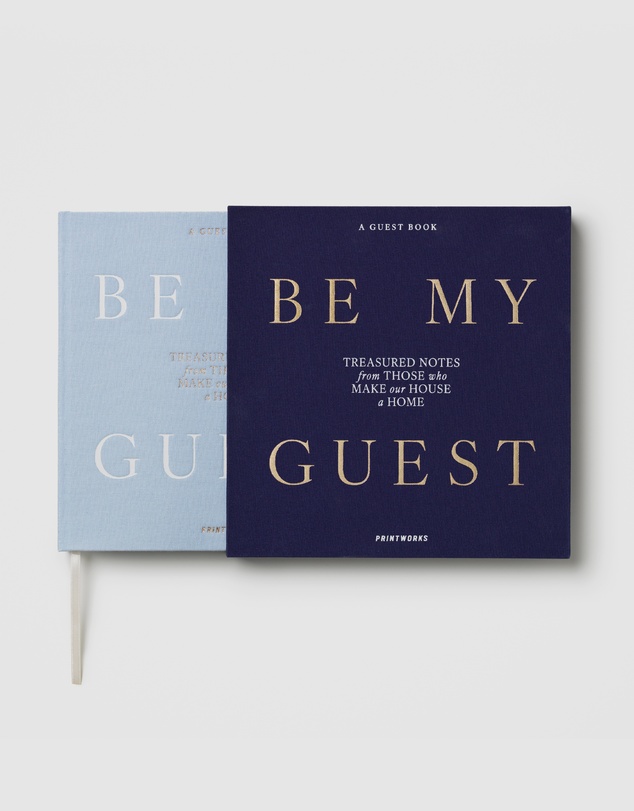 Printworks - Printworks Guest Book-Be My Guest-Light Blue / Dark Blue