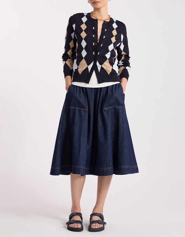 David Lawrence - Huntley Cotton Argyle Cardigan