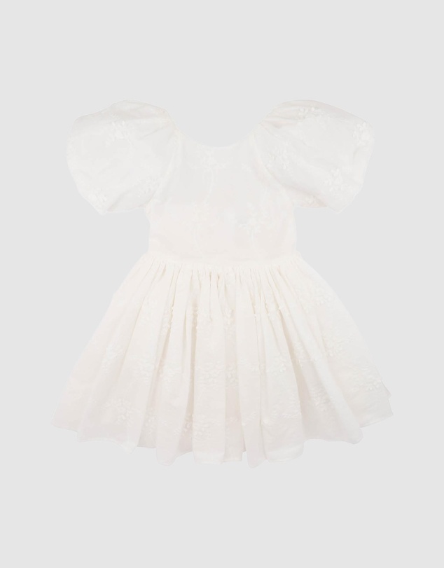 Bebe by Minihaha - Puff Sleeve 3D Floral Embroidery Dress - Kids