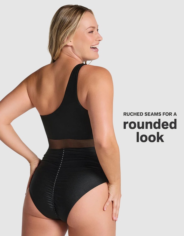 Leonisa - Radiant Padded One Shoulder Shaping One-Piece Swimsuit