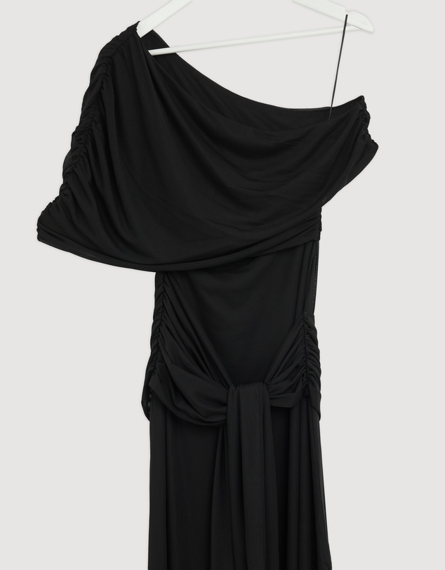 Revibe - Repaired CHANCERY Margot One Shoulder Drape Maxi Dress - AU 12