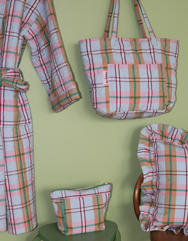 Mosey Me - Confetti Plaid Quilted Robe