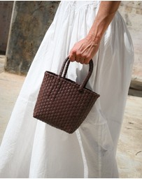 Mimmi Terra - Woven Micro Tote Cioccolato