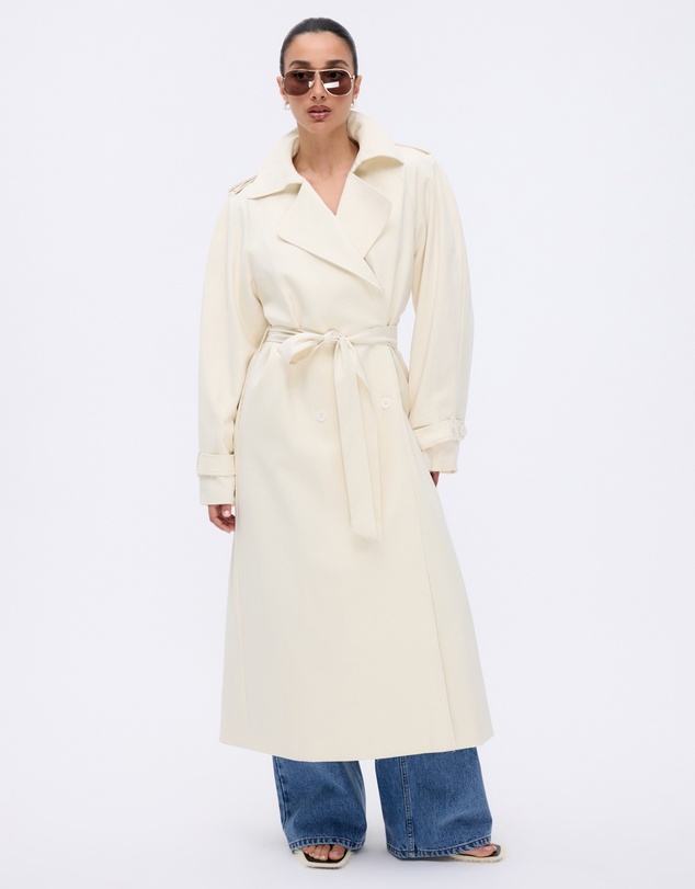 Revibe - Repaired Minima Esenciales Isra Cotton Twill Trench Coat - AU 6