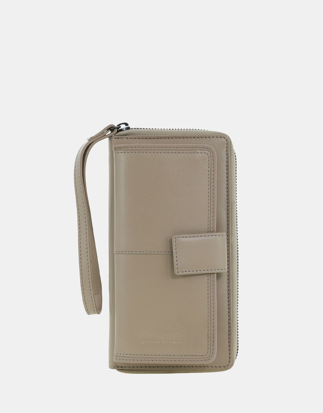 Pierre Cardin - Pierre Cardin Women's Leather Zip around wallet w/ Wristlet