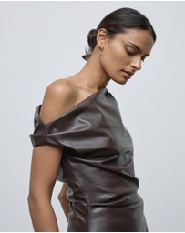 Lover - Eira PU Asymmetrical Top