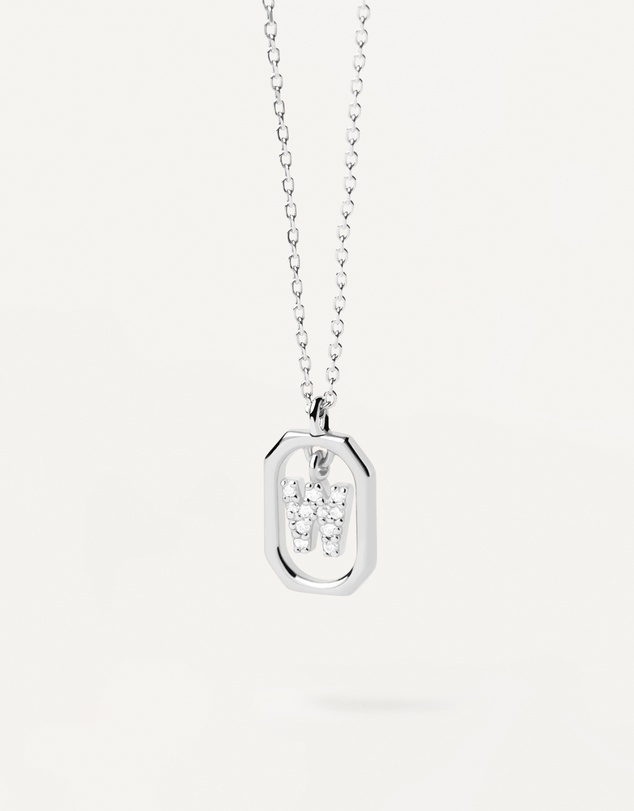 PDPAOLA - Mini Letter W Silver Necklace