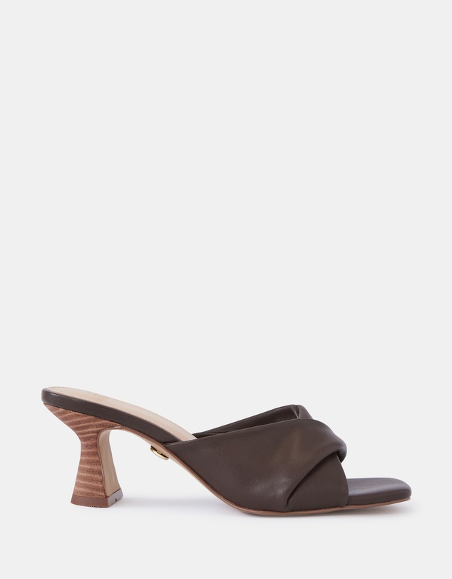 Wittner - Marlee Leather Flared Heel Mules