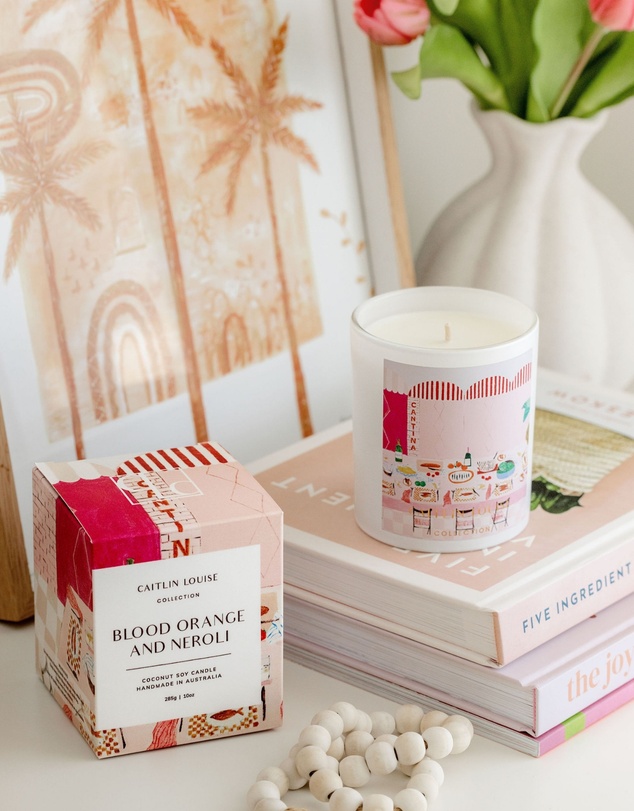 Caitlin Louise Collection - Blood Orange & Neroli Scented Artist Candle