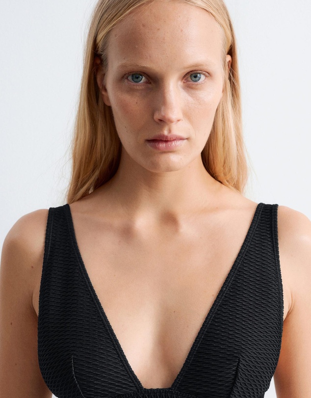 & Other Stories - Textured Triangle Bikini Top