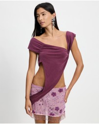Jaded London - Cupro Draped Top