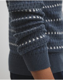 Country Road - Australian Good Earth Cotton Wool Blend Jacquard Check Knit
