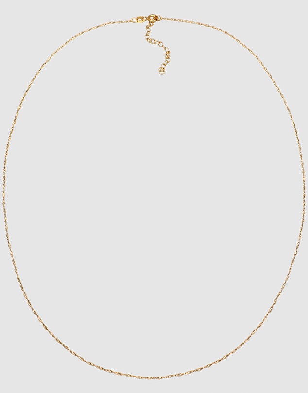 Kuzzoi - ICONIC EXCLUSIVE - Twisted Helix Chain Necklace in Gold-Plated 925 Sterling Silver