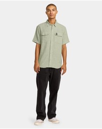 RVCA - Mens KSL Yarn Dye Short Sleeve Shirt