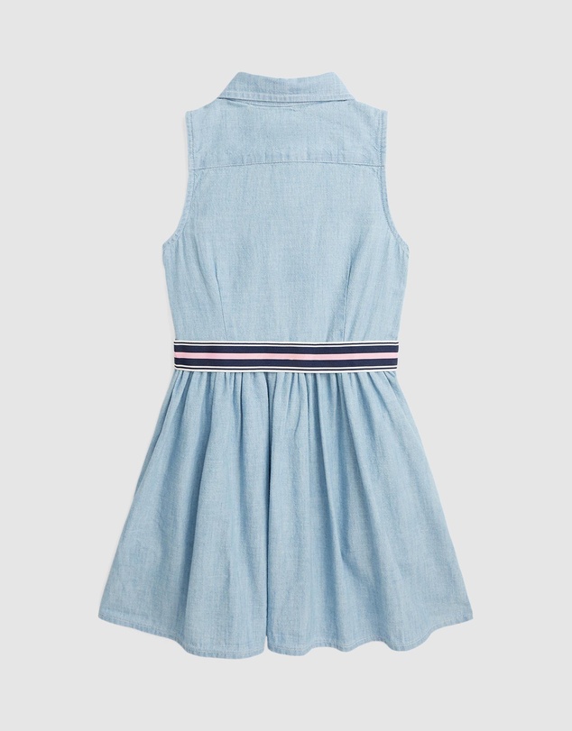 Polo Ralph Lauren - Belted Cotton Chambray Shirtdress - Babies-Kids