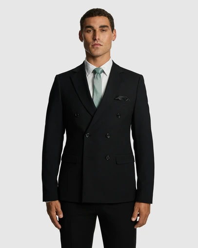 yd. - Dante Double Breasted Stretch Suit Jacket