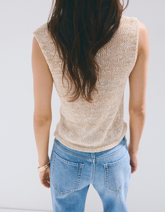 M.N.G - Buttoned Marle Knit Vest