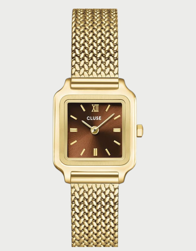 Cluse - CLUSE Gracieuse Mini, Mesh, Brown, Gold Colour