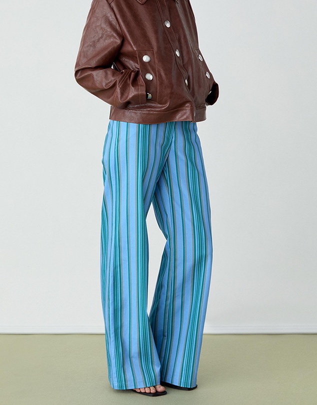 Laagam - Leroy Striped Twill Pants