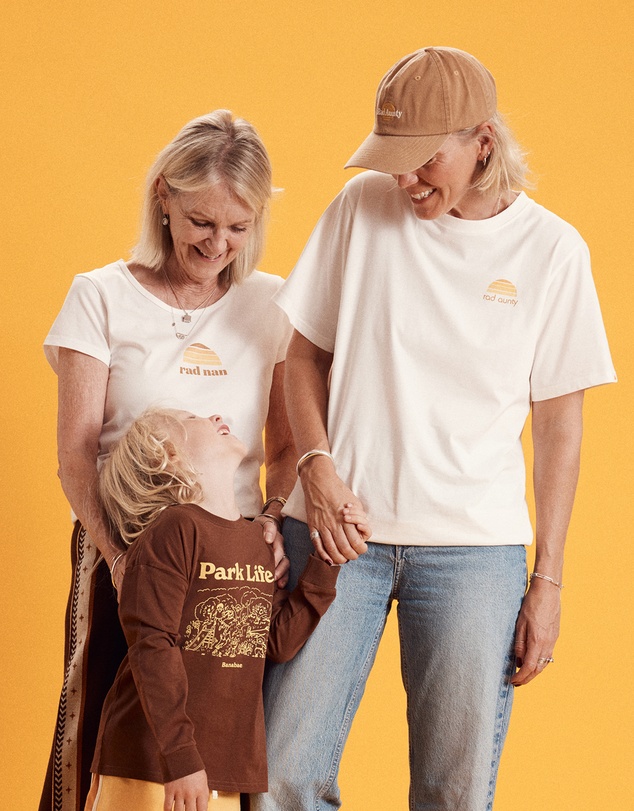 Banabae - Rad Aunty Organic Cotton Longline Tee - Natural