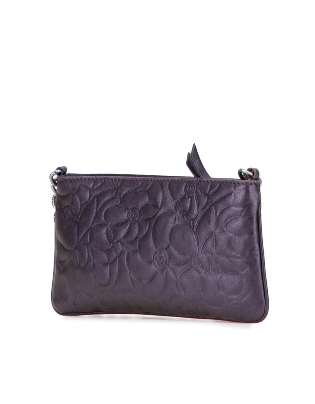 Pre-Loved by Azura Reborn - Pre-Loved chanel Embossed Floral Design Bag with Chain Strap Accessory