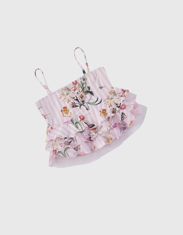 Aqua Blu Kids - Flutter Tiered Frill Tankini Set - Babies