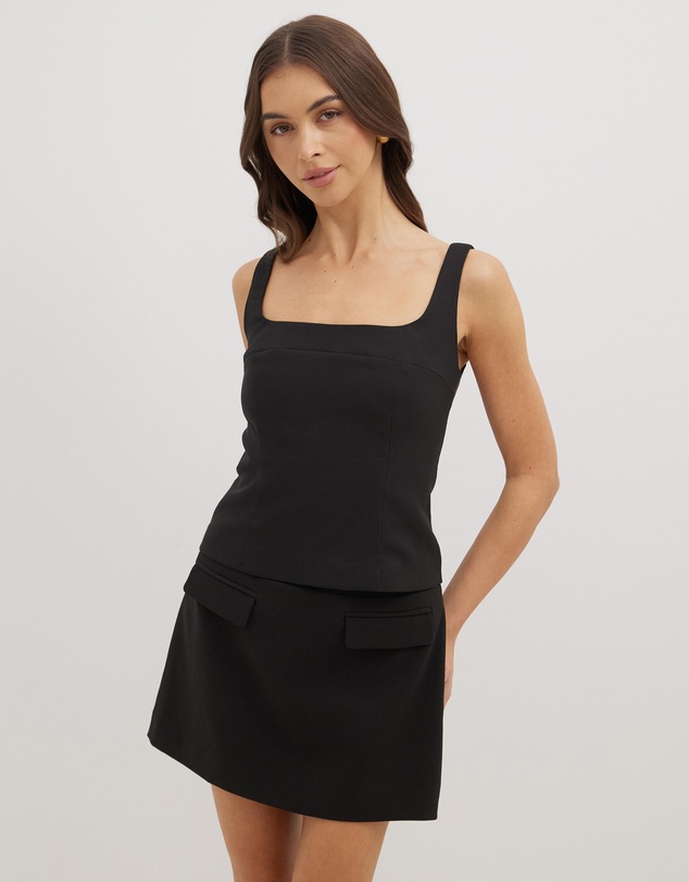 Dazie - Bossy Babe Scoop Neck Top