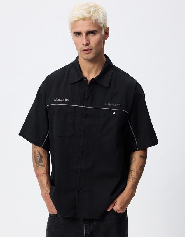 Worship - Toll Free Short Sleeve Work Shirt