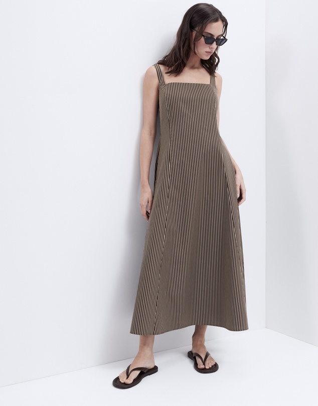 UNISON - Stripe Balconette Midi Dress