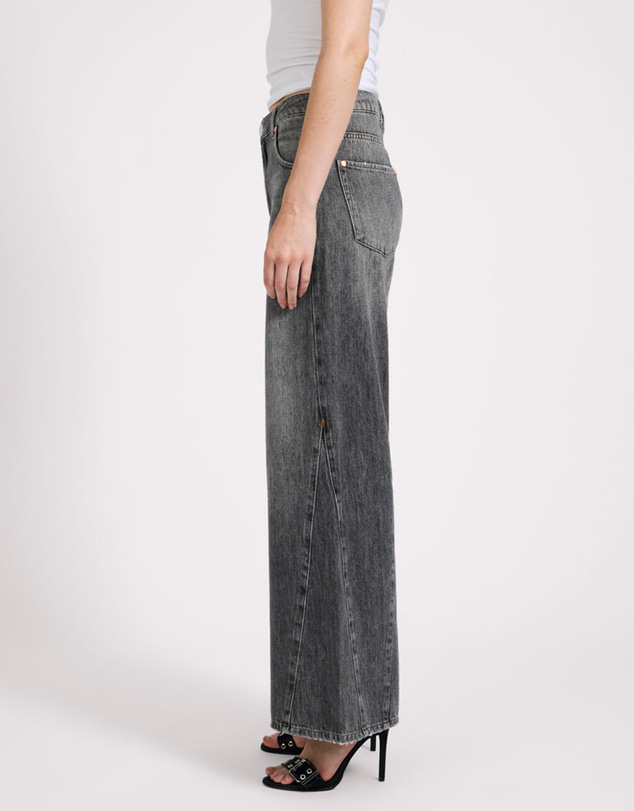 ONE TEASPOON - Cruisers Mid Waist Bootcut Flare Denim Jeans - Charcoal Grey