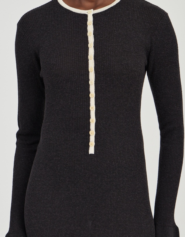 Third Form - Bound Knit Ls Dress