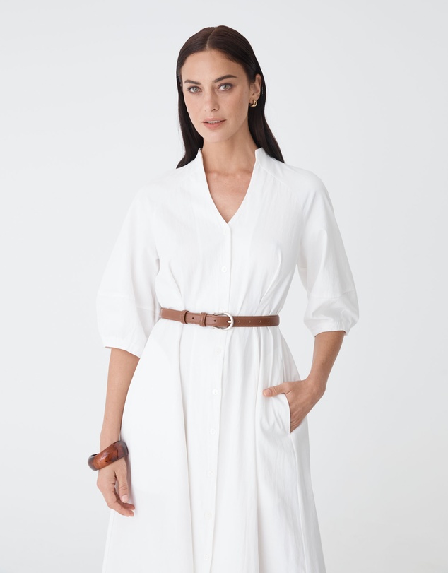 Forcast - Lyn Lantern Sleeve Shirt Dress
