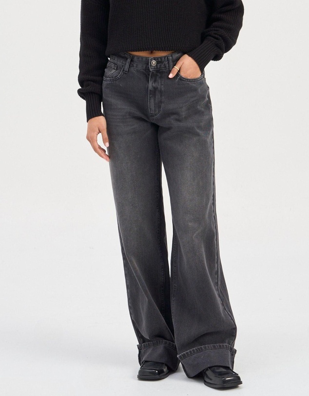 ONLY - Ella Wide Fold Up Jeans