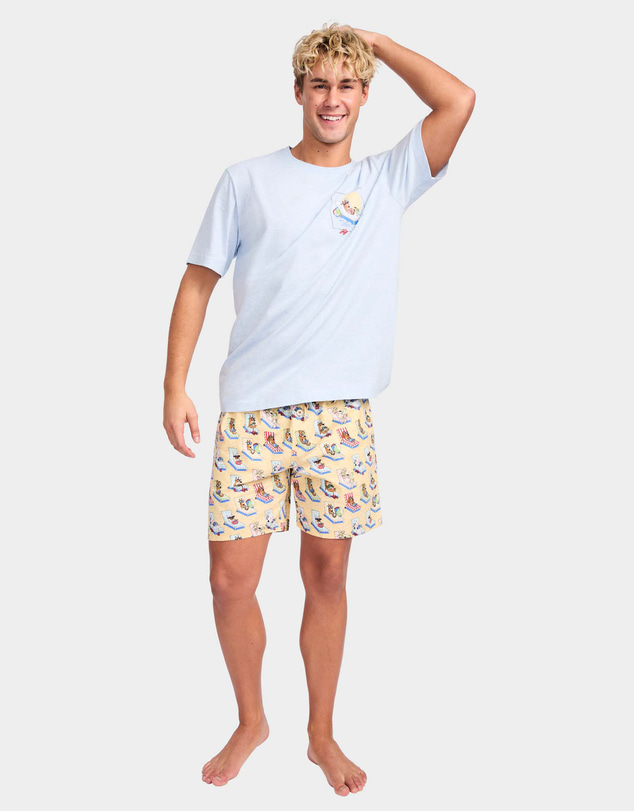 Mitch Dowd - Mitchdowd Doggy Loungin Short Sleeve Cotton Pyjama Set