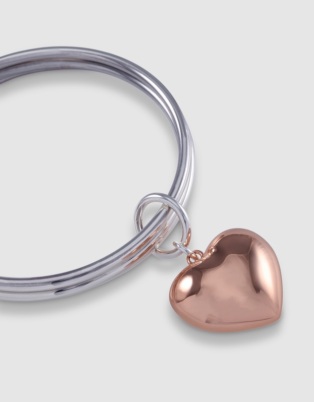 Von Treskow - Triple Bangle With Puffy Heart